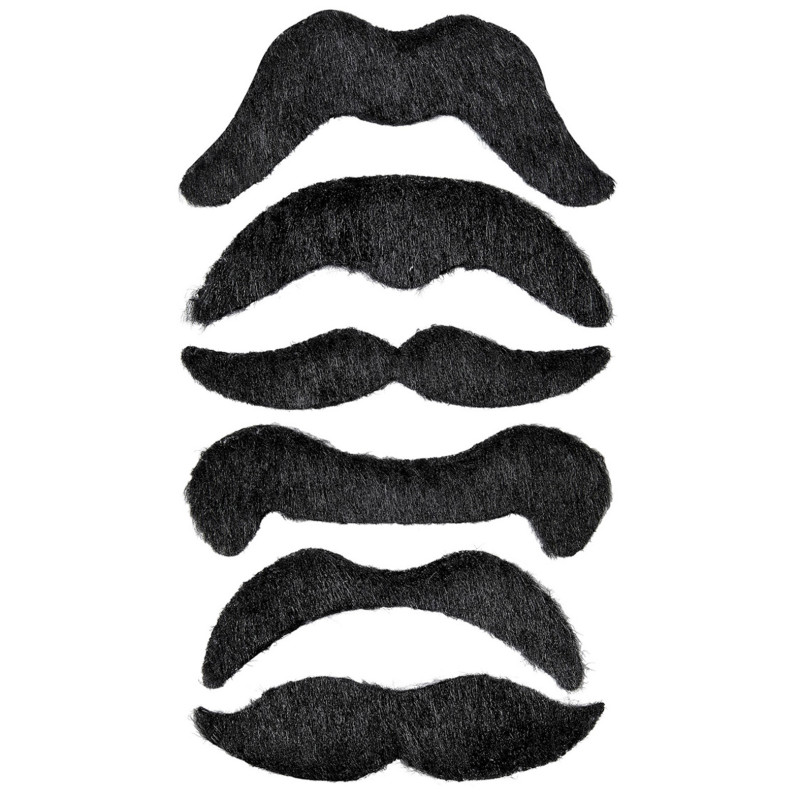 Kníry černé samolepící 6 ks